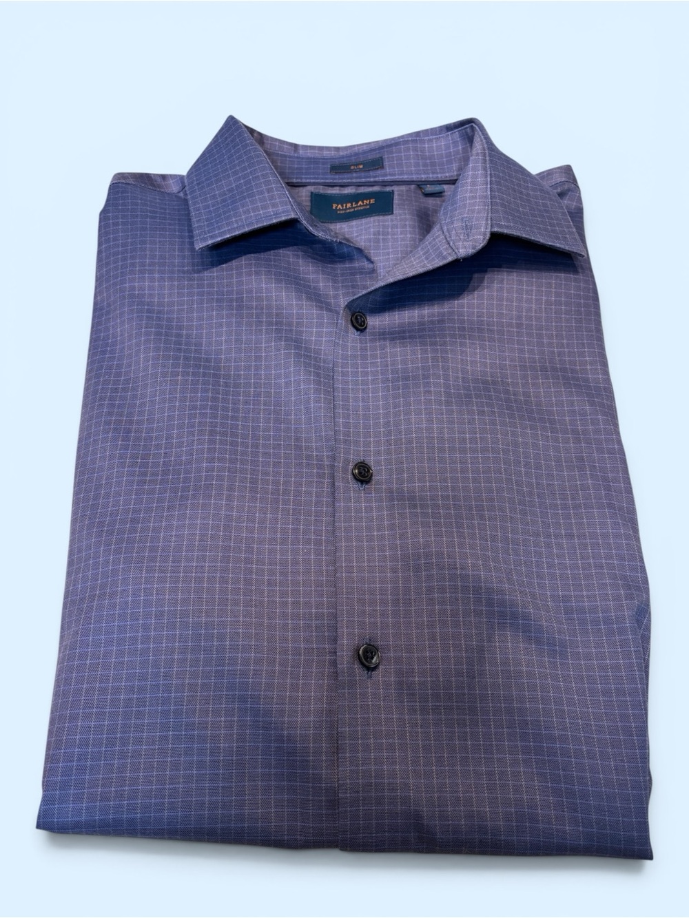 Daniel Hechter Blue Micro-Check Long-Sleeve Dress Shirt - Picture 3 of 4